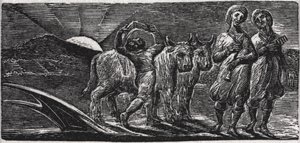 With Songs the Jovial Hinds Return from Plow, illustration from Dr. Thornton