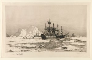 Sealers in the Arctic, after the painting: Among the Ice Floes, 1875 by William Bradford