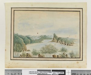 North Arm of Broken Bay, New South Wales from an Island at the entrance, September 1789 by William Bradley