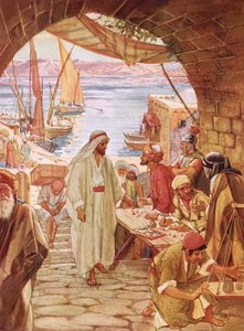 Jesus commanding Matthew, the publican, to follow him by William Brassey Hole