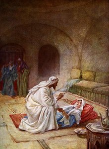 Jesus Heals a Sick Girl - Bible by William Brassey Hole