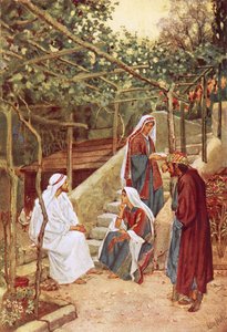 Jesus resting at Bethany at the house of his friends by William Brassey Hole
