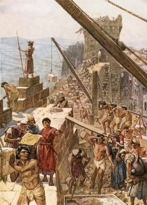 Rebuilding the Wall of Jerusalem Under Nehemiah by William Brassey Hole