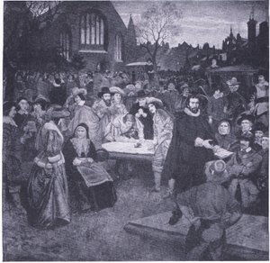 Signing of the National Covenant in Greyfriars Churchyard 1638 by William Brassey Hole