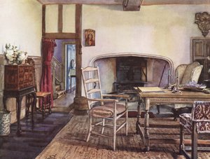 Interior decoration: A white hall by William Bruce Ellis Ranken
