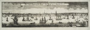 The south prospect of the city of New York, in North America by William Burgis