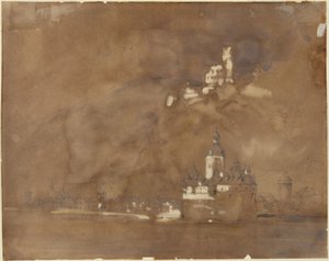 Kaub, Gutenfels, Palatinate by William Callow