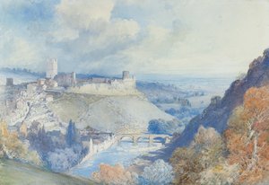 Richmond Castle and Town, Yorkshire by William Callow