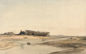 Ship Building by William Callow