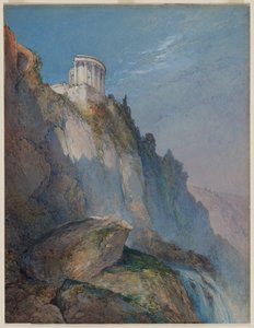 The Temple of Vesta and the Falls at Tivoli by William Callow