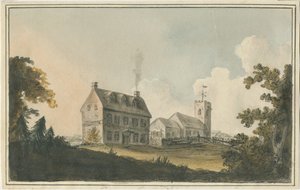 Edingale Church (watercolour) by William Carter