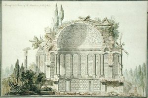 Design for a Ruined Mausoleum for the Prince of Wales (1738-1820) 1752 by William Chambers