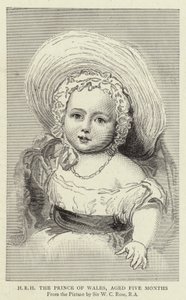 H R H The Prince of Wales, aged Five Months by William Charles (after) Ross
