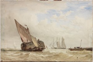 The Hayboat by Clarkson Frederick Stanfield