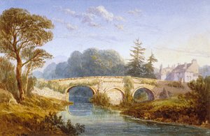 View of Eltham Bridge near Eltham Palace, Woolwich, Greenwich, London by William Crouch