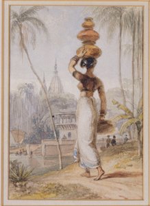 A Hindu Woman Carrying a Waterpot