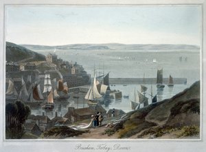 Brixham, Torbay, Devon, 1825 by William Daniell