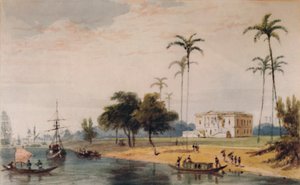 In the Garden House Reach, Calcutta, c1786-1791, 1935 by William Daniell