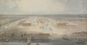 The New Docks, Isle of Dogs by William Daniell