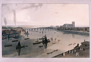 View of London from Somerset House, 1805 by William Daniell