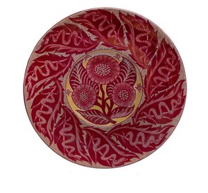 Lustre Snake and Daisy Plate