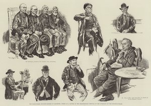 Old Hand-Frame Stocking-Makers of Leicester, Guests at a Supper at the Tercentenary Festival of the Invention of the Stocking-Frame by William Douglas Almond