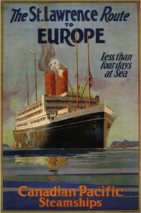 Canadian Pacific St. Lawrence Route to Europe, 1925 by William Dudley Burnett Ward the Younger