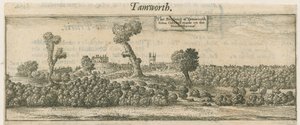 Tamworth - Panorama: copper-plate engraving