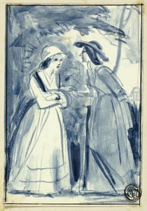 Two Women in Late 18th Century Dress by William Edward Frost