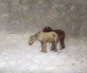 A Snow Storm, c.1891 by William Edward Stott