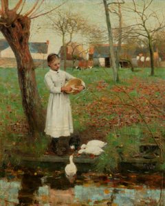 Feeding the Ducks by William Edward Stott