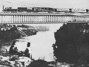 First railway bridge over Niagara