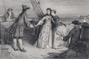 Illustration for The Pirate by Sir Walter Scott by William Ewart Lockhart