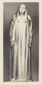 Figure from Peterborough Cathedral by William Fairland after John Flaxman