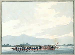 Chinese Man of War Boat by William Ffarington