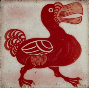 Tile with dodo by William Frend De Morgan