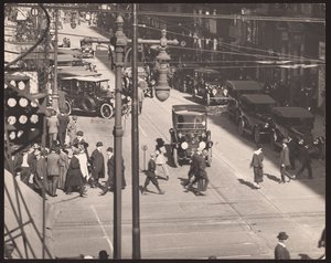Sixth Street looking north from Olive Street by William G. Swekosky