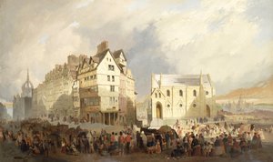 View of the Lawn Market, Edinburgh by William Gavin Herdman