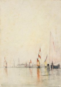 Boats on the Lagoon, Venice by William Gedney Bunce