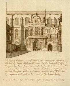 South View of the Entrance to Guildhall, City of London, 18th Century