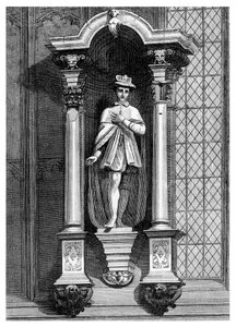 The statue of Edward VI, from the front of the Guildhall Chapel, City of London