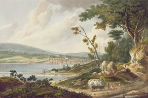 Newburg, no.14 from the Hudson River Portfolio, engraved by J. Hill by William Guy Wall