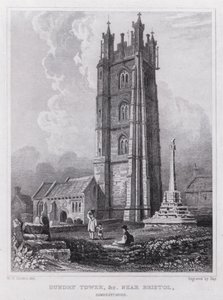 Dundry Tower, near Bristol, Somersetshire by William H. Bartlett