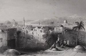 Pool of Hezekiah, Jerusalem by William H. Bartlett