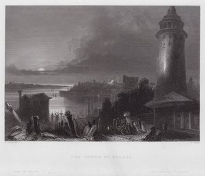 The Tower of Galata by William H. Bartlett