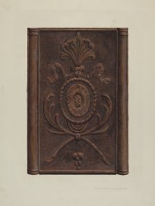 Pa. German Stove and Plate, c. 1939
