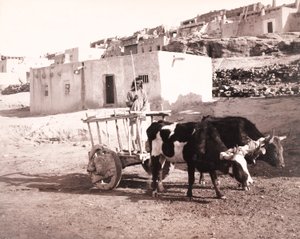 The Old Carreta, Laguna, New Mexico by William H. Jackson