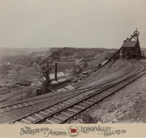 Knickerbocker Colliery near Shenandoah, Lehigh Valley Railroad by William H. Rau