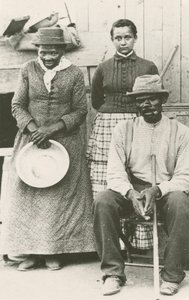 Postcard of Harriet Tubman, Nelson Davis, and Daughter Gertie