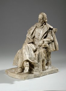 Maquette for Alfred, Lord Tennyson Seated at Trinity College, Cambridge by William Hamo Thornycroft